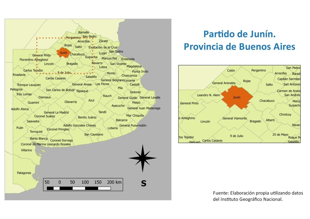 Ubicación de la Localidad de Junín en la
Provincia de Buenos Aires