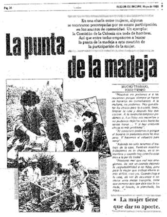 Nueva sección “La punta de la madeja”