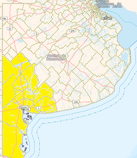 Sudoeste de la provincia de Buenos Aires (ley Nº 13.647)