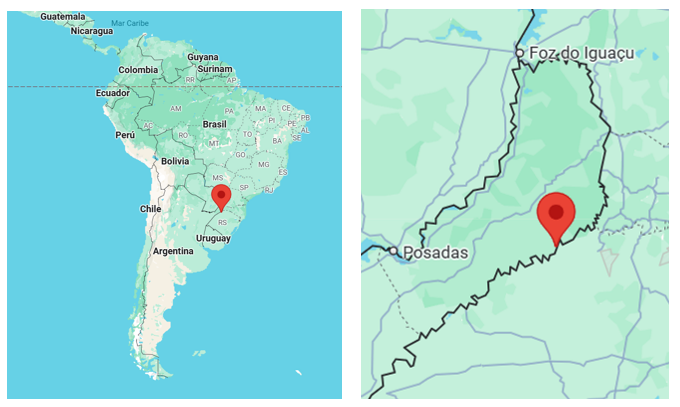 Ubicaci&oacute;n de El Soberbio en la regi&oacute;n