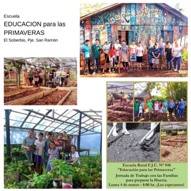 Grupo de trabajo de la de la Escuela Educaci&oacute;n para las Primaveras